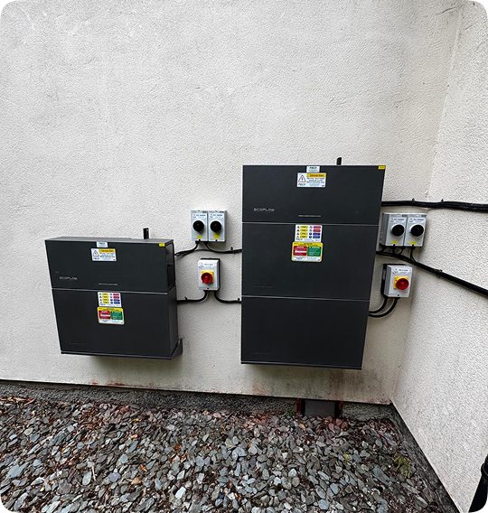 Two battery storage units.