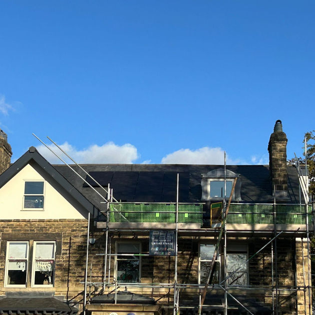 Our work on a house with solar panels